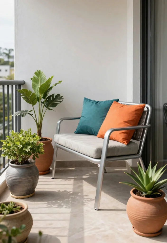 12 Balcony Ideas for Houses with Open Views and Relaxed Living 9. Weather Resistant Decor 0