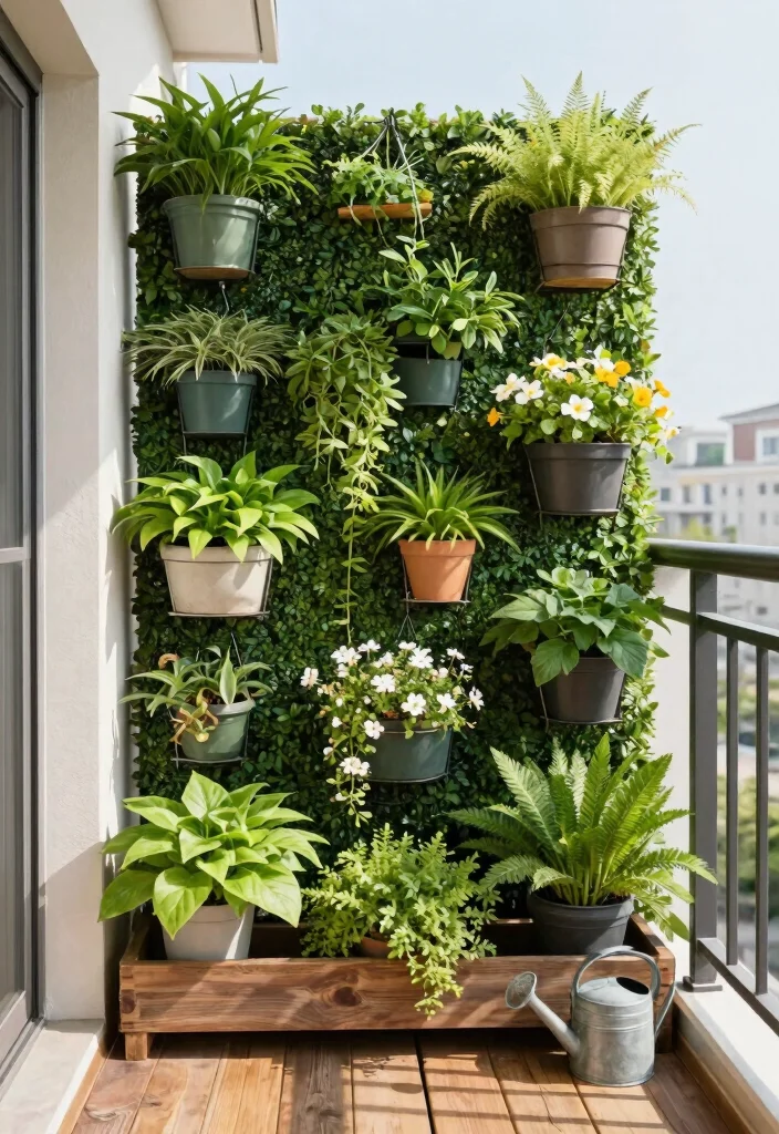 12 Balcony Privacy Ideas to Create a Calm Hidden Retreat 1. Vertical Garden Privacy Screen 0