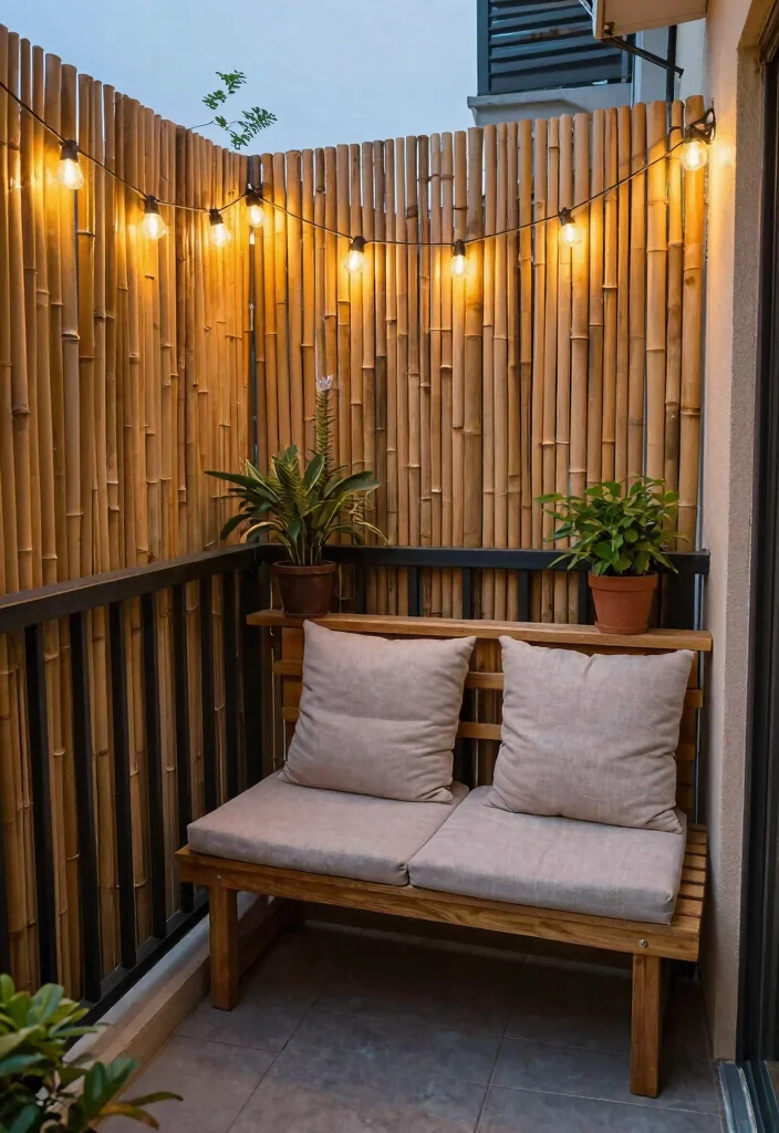 12 Balcony Privacy Ideas to Create a Calm Hidden Retreat 2. Bamboo Privacy Fencing 0