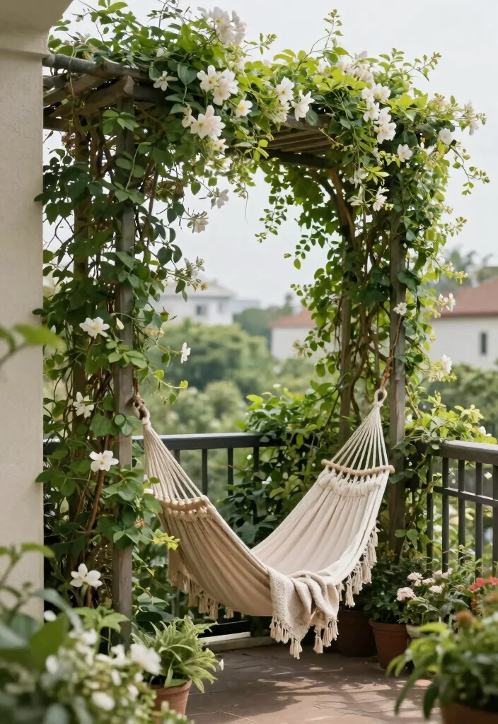 12 Balcony Privacy Ideas to Create a Calm Hidden Retreat 6. Climbing Plants on Trellises 0