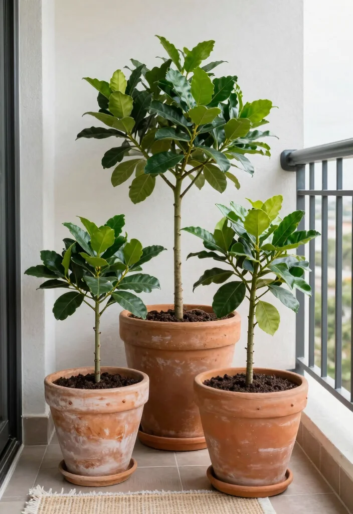 12 Balcony Privacy Ideas to Create a Calm Hidden Retreat 7. Potted Trees 0