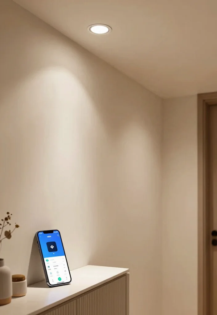 12 Ceiling Hallway Lighting Ideas That Brighten the Path 7. Eco Friendly Smart Lighting 0