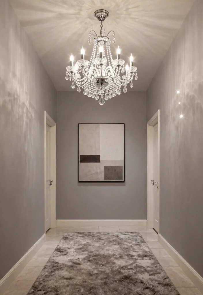 12 Ceiling Hallway Lighting Ideas That Brighten the Path 8. Statement Crystal Chandeliers 0