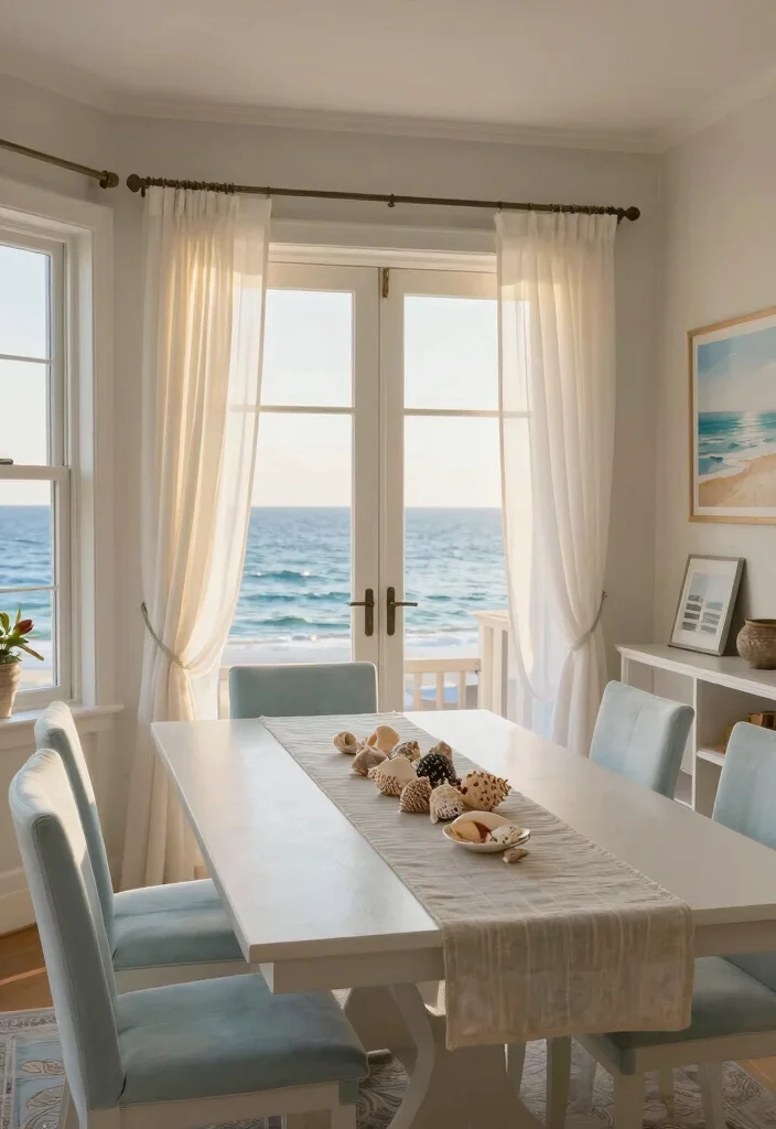 12 Coastal Dining Room Ideas with Breezy Relaxed Feel 4. Seaside Dining Spaces 0