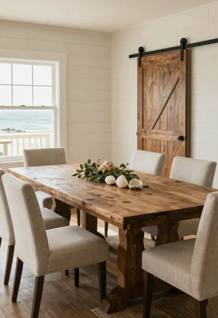 12 Coastal Dining Room Ideas with Breezy Relaxed Feel 9. Coastal Farmhouse 0