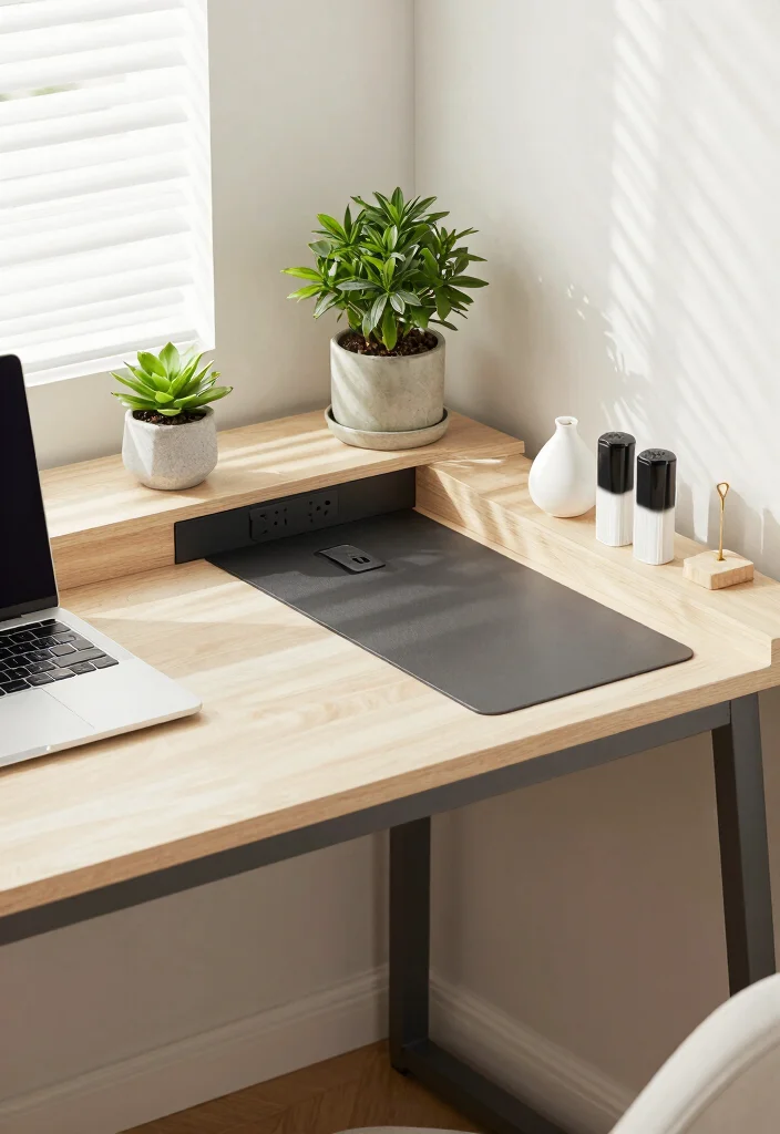 12 Corner Desk Ideas That Save Space and Feel Intentional 11. Corner Desk with Built In Power Source 0