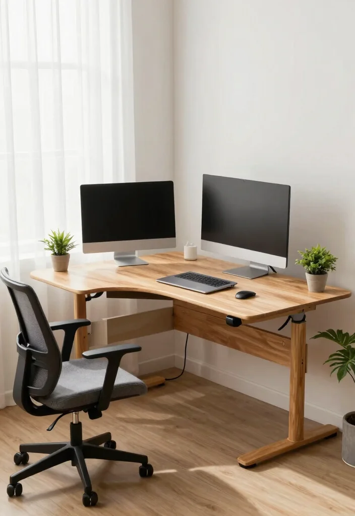 12 Corner Desk Ideas That Save Space and Feel Intentional 4. Adjustable Corner Desk for Ergonomics 0
