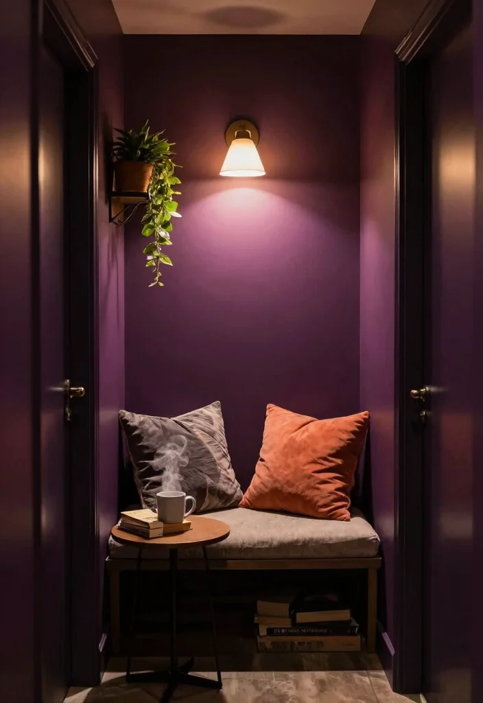 12 Dark Hallway Ideas That Still Feel Warm and Cozy 9. Create a Cozy Nook 0