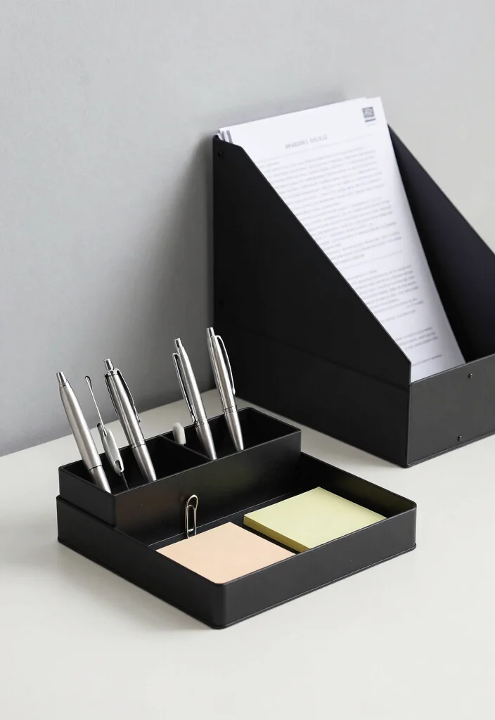 12 Desk Decoration Ideas That Feel Styled Not Busy 2. Use Stylish Desk Organizers 0