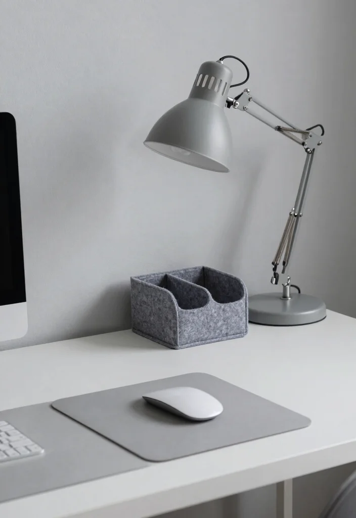 12 Desk Decoration Ideas That Feel Styled Not Busy 4. Opt for Monochromatic Color Schemes 0