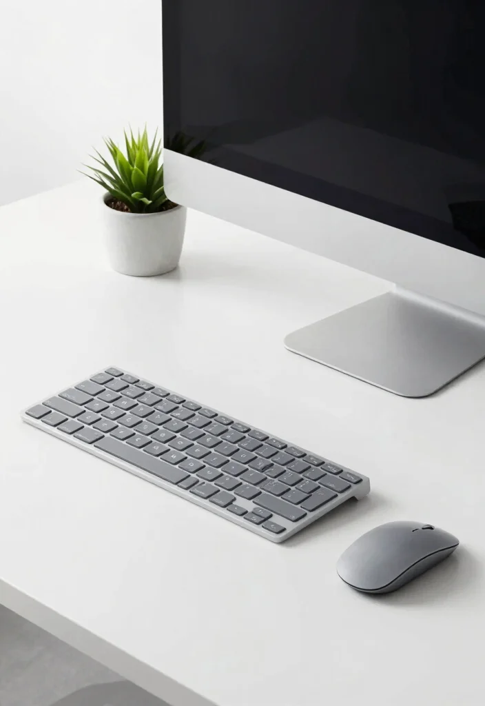 12 Desk Decoration Ideas That Feel Styled Not Busy 5. Utilize Minimalist Tech Gadgets 0
