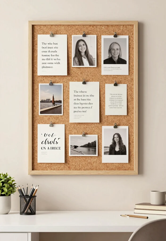 12 Desk Decoration Ideas That Feel Styled Not Busy 9. Incorporate Functional Wall Art 0