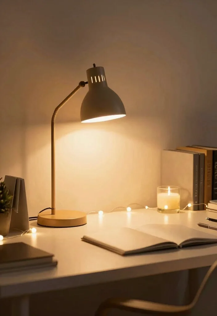 12 Desk Ideas for Calm Productive Workspaces at Home 11. Ambient Lighting 0