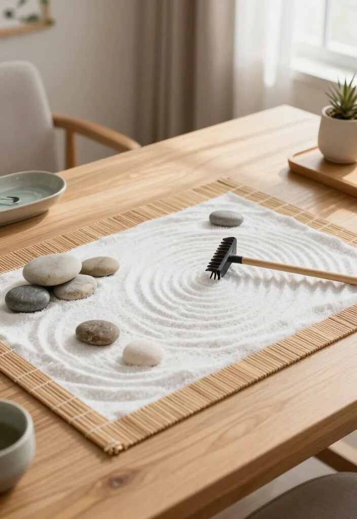 12 Desk Ideas for Calm Productive Workspaces at Home 2. Zen Garden Desk 0