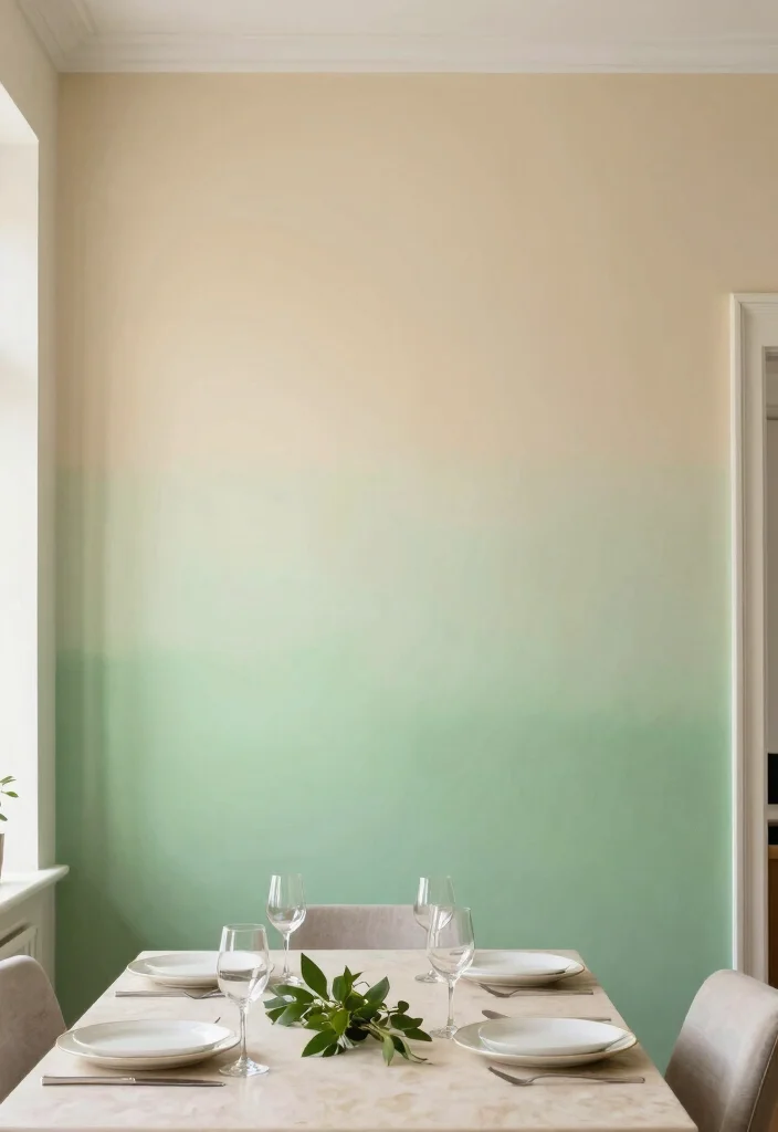 12 Dining Room Accent Wall Ideas for Soft Visual Focus 9. Nature Inspired Paint Techniques 0