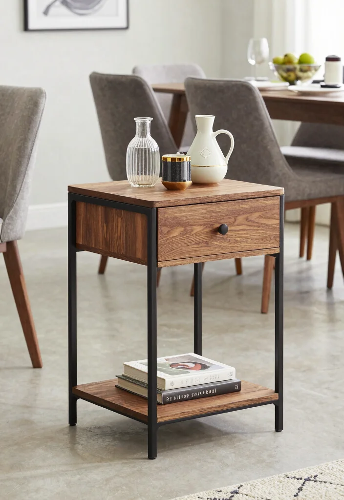 12 Dining Room Storage Ideas That Stay Hidden and Styled 10. Multi Purpose Side Tables 0