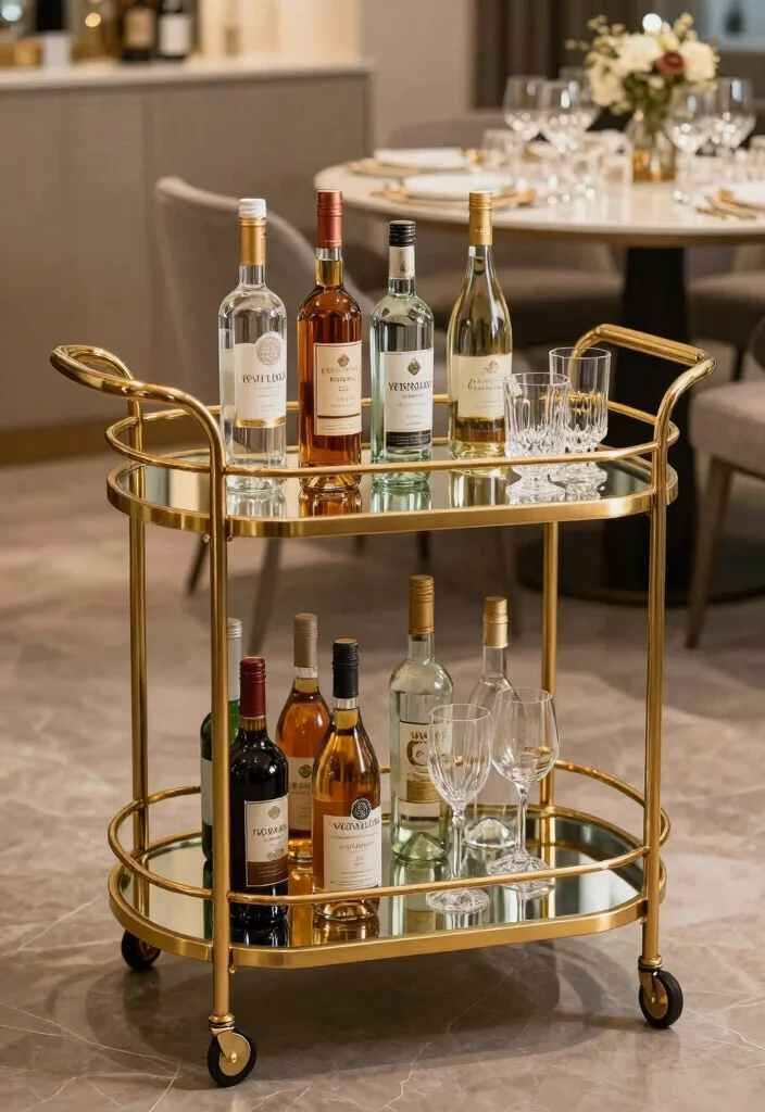 12 Dining Room Storage Ideas That Stay Hidden and Styled 11. Hidden Bar Carts 0