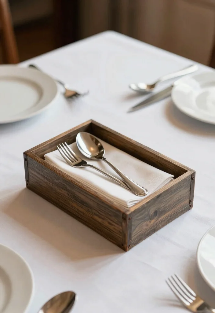 12 Dining Room Storage Ideas That Stay Hidden and Styled 12. Decorative Boxes for Utensils 0