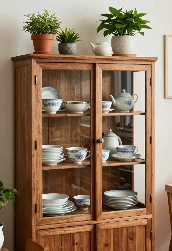12 Dining Room Storage Ideas That Stay Hidden and Styled 4. Stylish Cupboard with Hidden Drawer 0