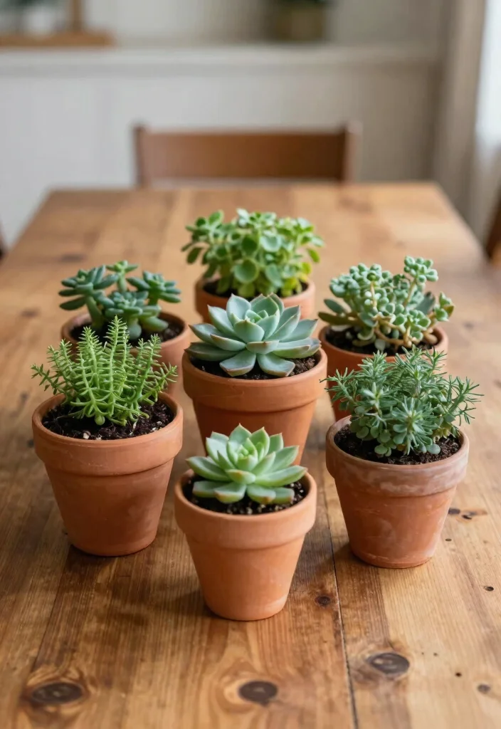 12 Dining Table Centerpiece Ideas for Everyday Beauty 11. Earthy Terracotta Pot Centerpiece 0