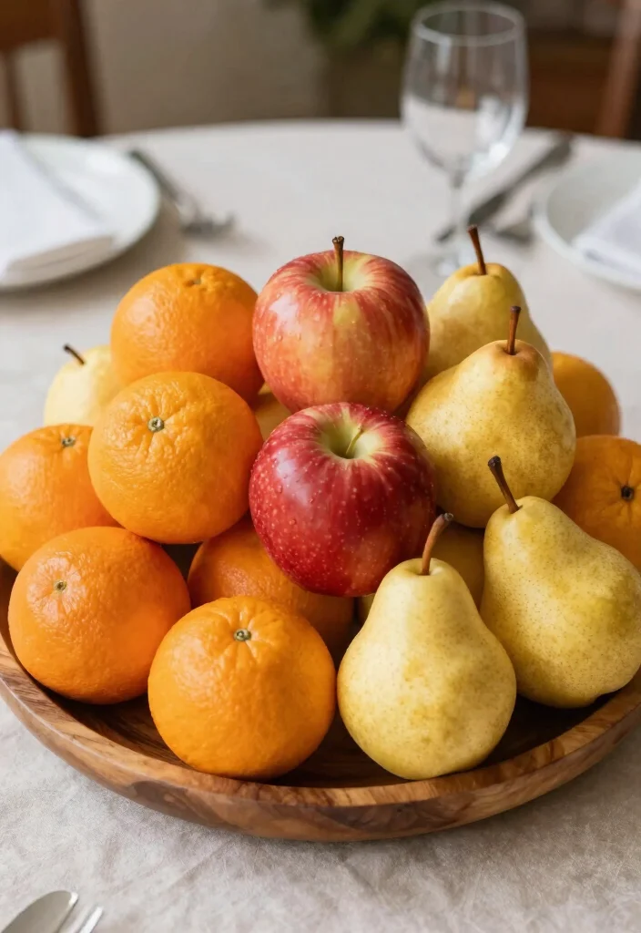 12 Dining Table Centerpiece Ideas for Everyday Beauty 2. Seasonal Fruit Display 0