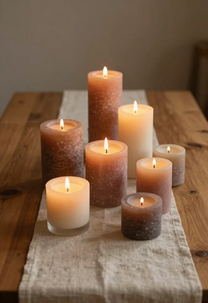 12 Dining Table Centerpiece Ideas for Everyday Beauty 4. Eco Friendly Candles 0