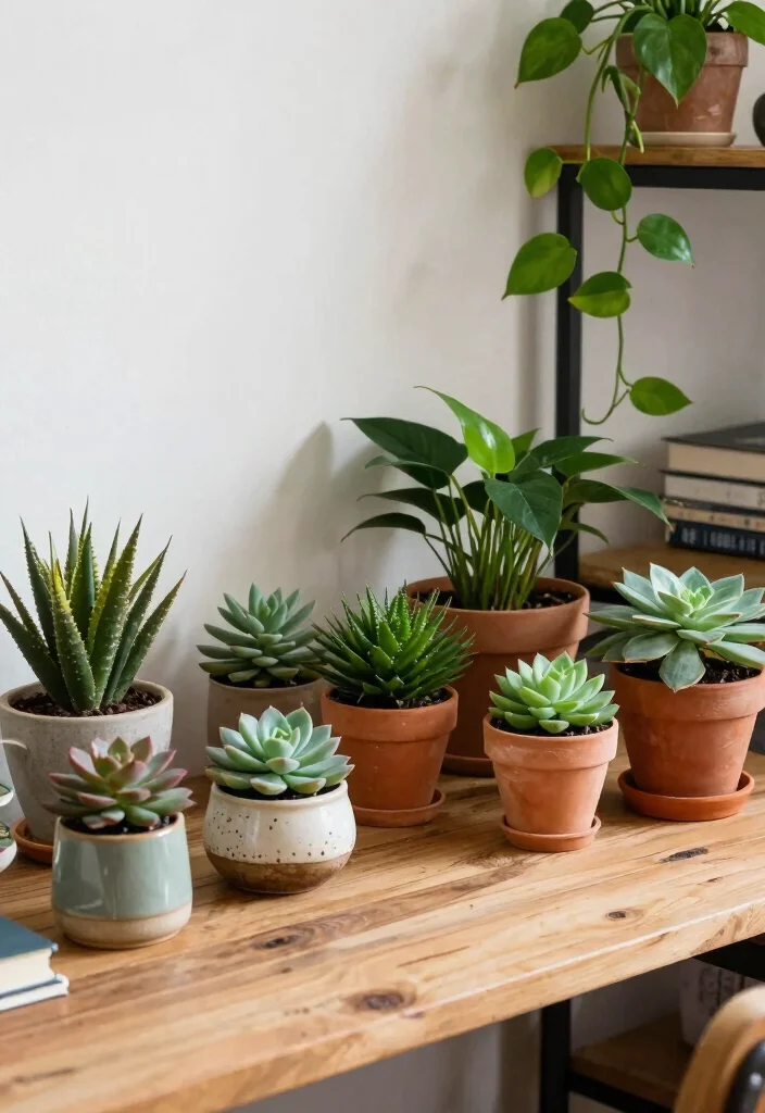 12 Dorm Desk Ideas That Feel Cozy and Personal 3. Plant Paradise 0