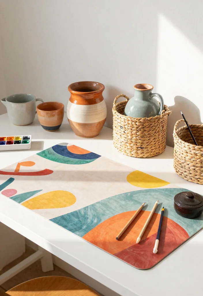 12 Dorm Desk Ideas That Feel Cozy and Personal 5. Artistic Desk Accessories 0