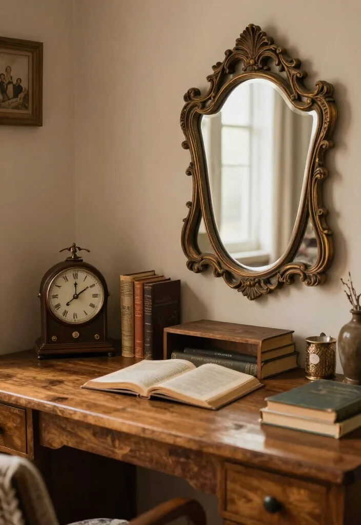 12 Dorm Desk Ideas That Feel Cozy and Personal 6. Vintage Finds 0