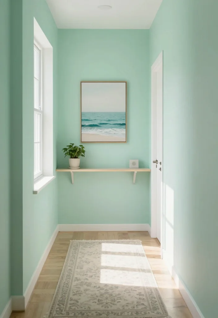 12 Hallway Decorating Ideas with Personal Touch and Calm 1. Calming Color Schemes 0