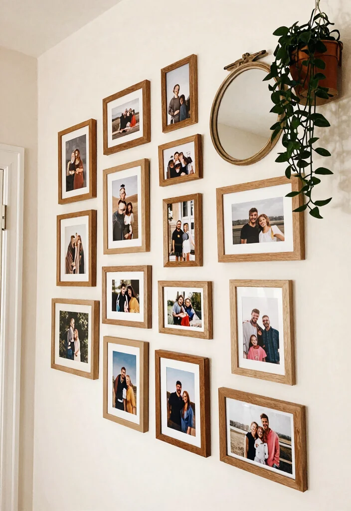 12 Hallway Decorating Ideas with Personal Touch and Calm 2. Gallery Wall of Memories 0