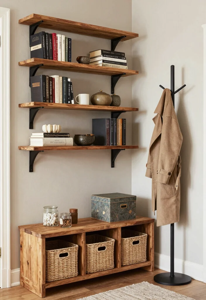 12 Hallway Decorating Ideas with Personal Touch and Calm 5. Functional and Stylish Storage 0