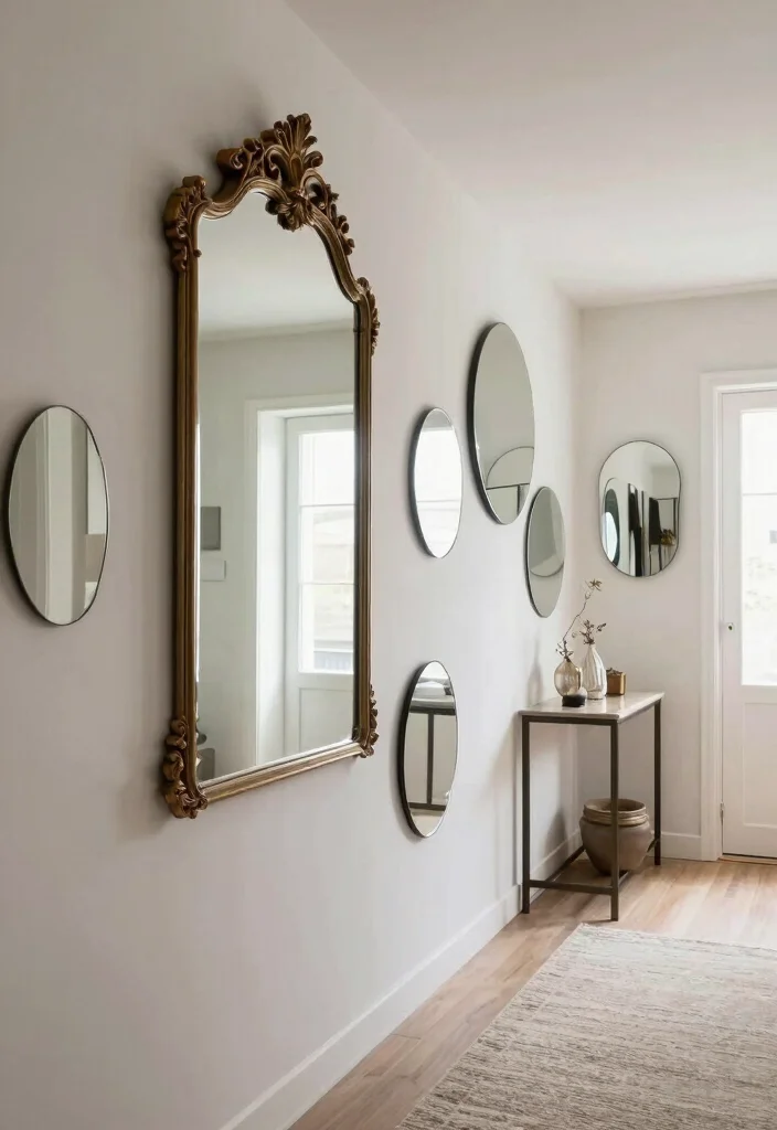 12 Hallway Decorating Ideas with Personal Touch and Calm 7. Mirrors to Create Depth 0