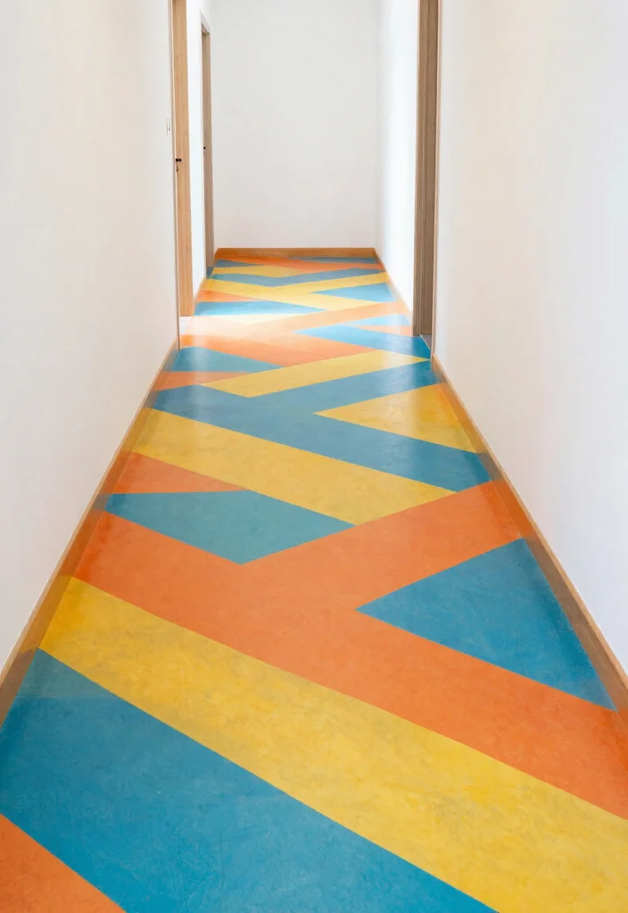 12 Hallway Flooring Ideas That Feel Durable and Stylish 11. Eco Conscious Linoleum 0