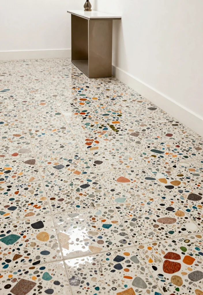 12 Hallway Flooring Ideas That Feel Durable and Stylish 3. Classic Terrazzo Tiles 0