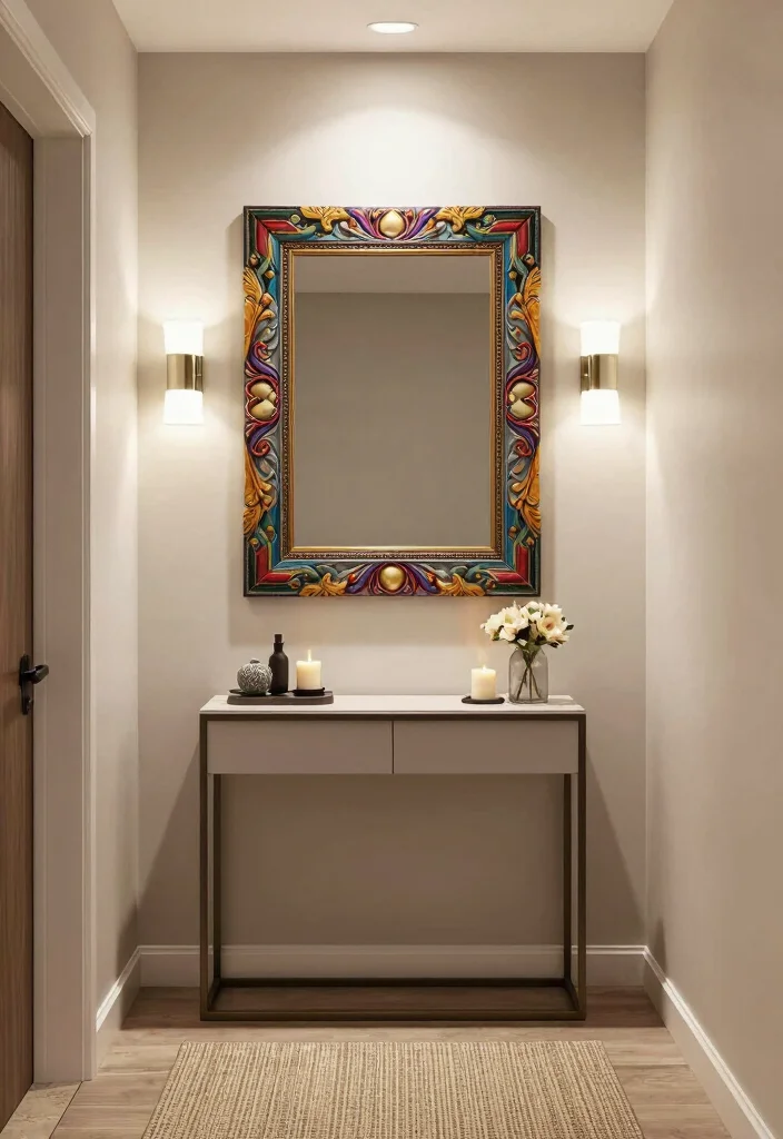 12 Hallway Mirror Ideas to Add Light and Depth 7. Decorative Mirrors with Frames 0