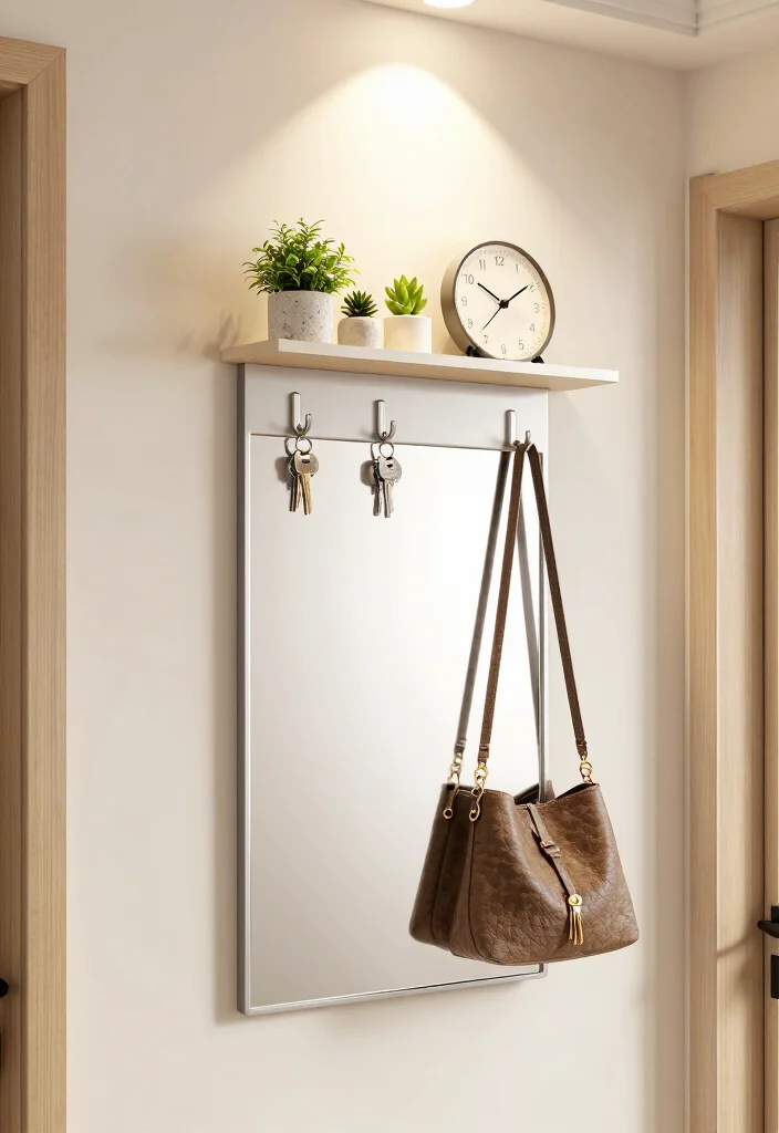 12 Hallway Mirror Ideas to Add Light and Depth 9. Mirror Organizers 0