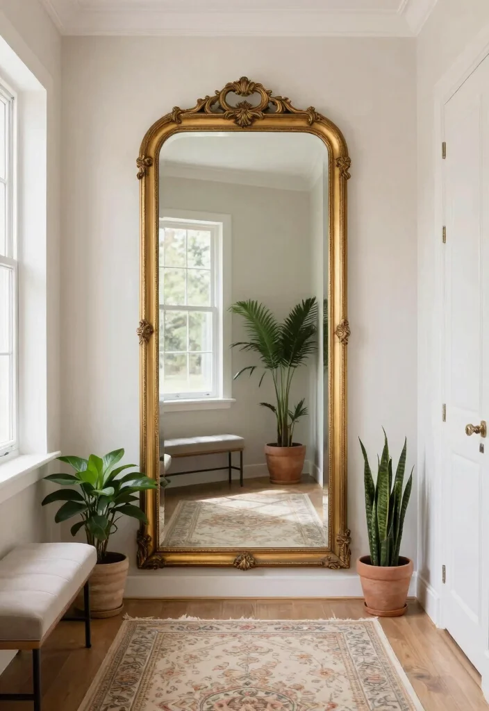 12 Hallway Wall Ideas for Art Mirrors and Storage 2. Mirrors for Illusion of Space 0