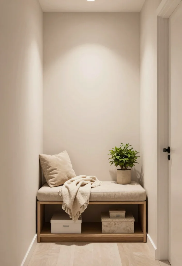 12 Hallway Wall Ideas for Art Mirrors and Storage 7. Functional Bench Seating 0
