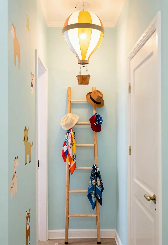 12 Long Narrow Hallway Ideas with Art and Warm Lighting 11. Whimsical Elements 0