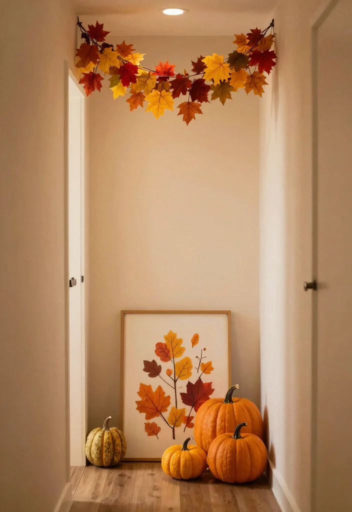 12 Long Narrow Hallway Ideas with Art and Warm Lighting 12. Seasonal Decor Changes 0