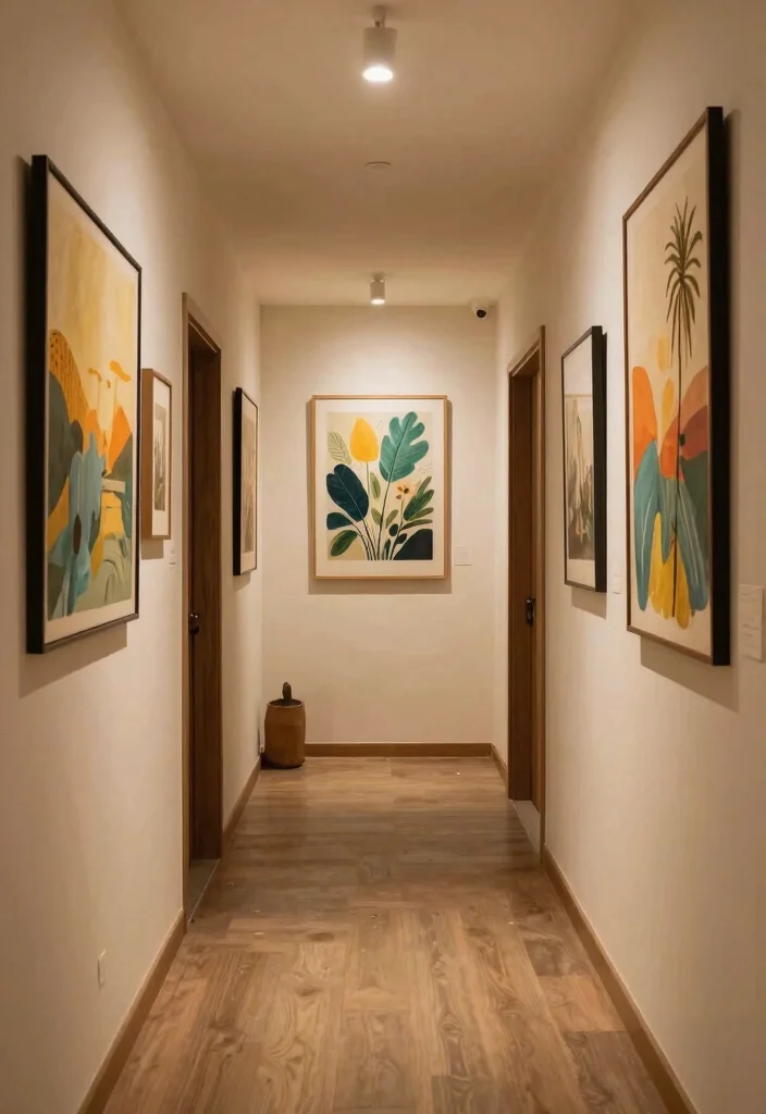 12 Long Narrow Hallway Ideas with Art and Warm Lighting Conclusion 0