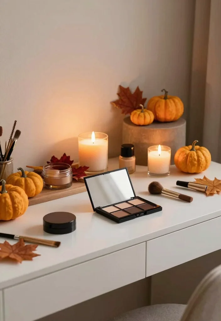 12 Makeup Desk Ideas for Soft Lighting and Daily Routines 10. Seasonal Decor Touches 0