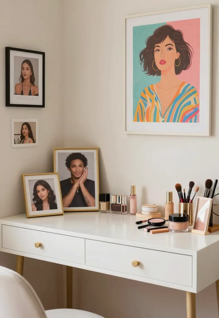 12 Makeup Desk Ideas for Soft Lighting and Daily Routines 11. Personal Touches for Uniqueness 0