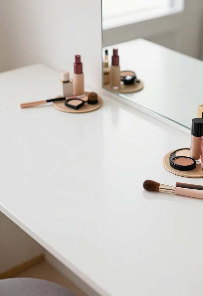 12 Makeup Desk Ideas for Soft Lighting and Daily Routines 12. Easy to Clean Surfaces 0