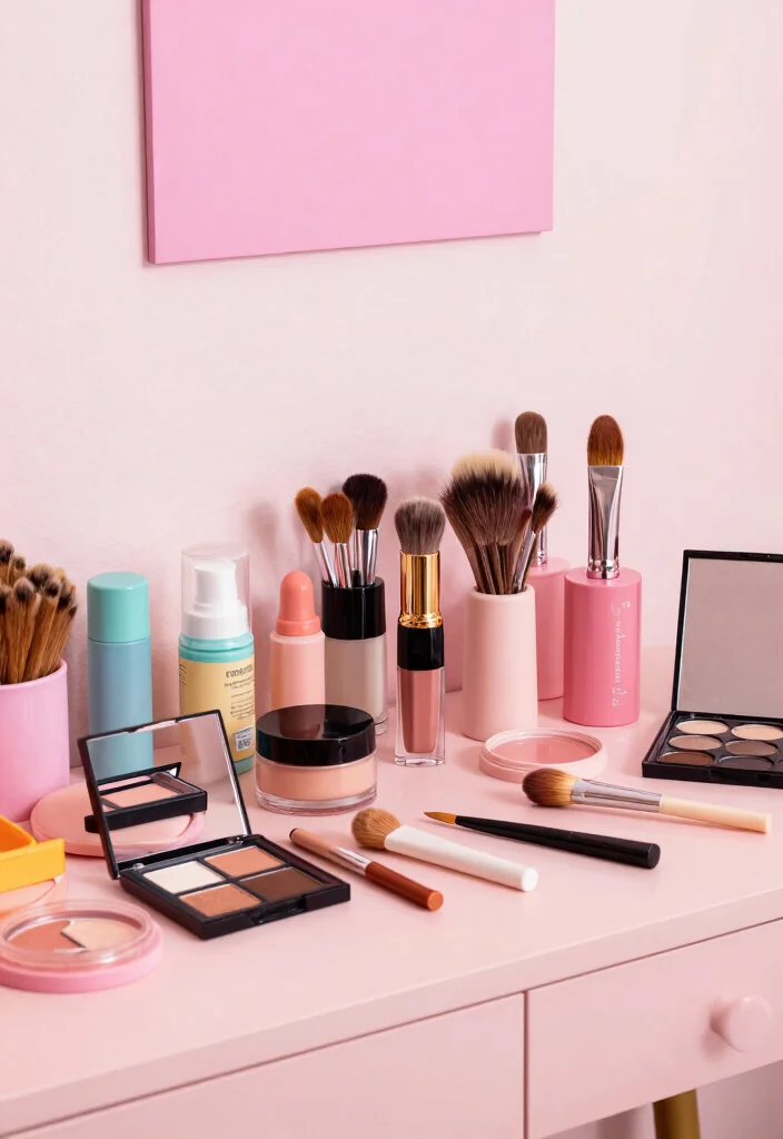 12 Makeup Desk Ideas for Soft Lighting and Daily Routines 6. Color Coordination for Effortless Style 0