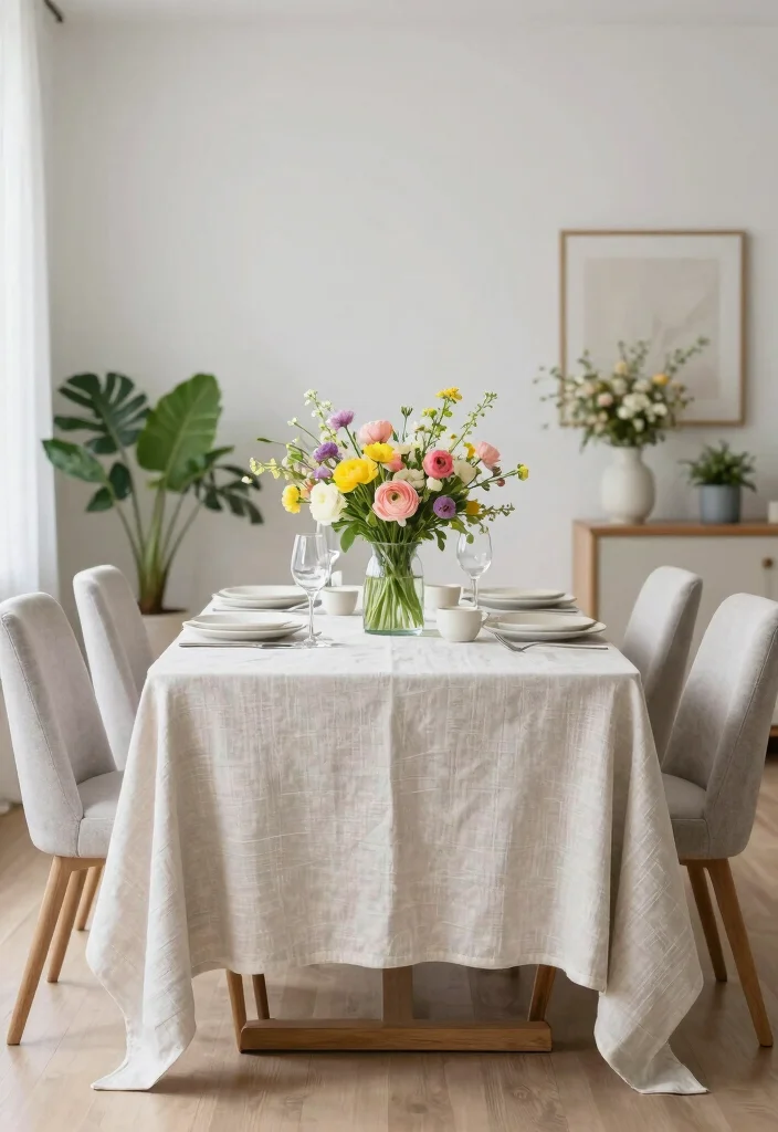 12 Modern Dining Room Ideas with Soft Minimal Vibes 12. Seasonal Decor Touches 0