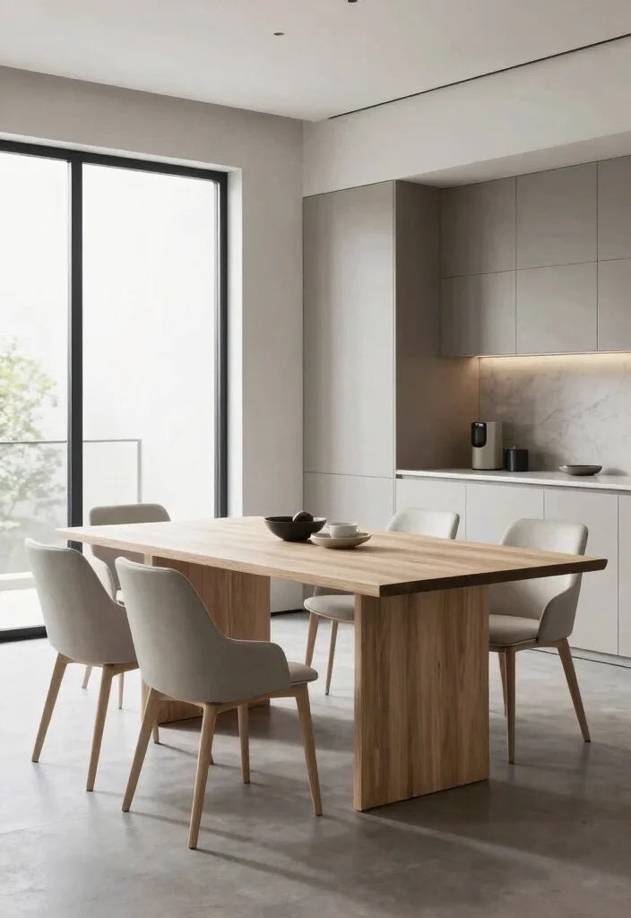 12 Modern Dining Room Ideas with Soft Minimal Vibes 9. Sleek Furniture Choices 0