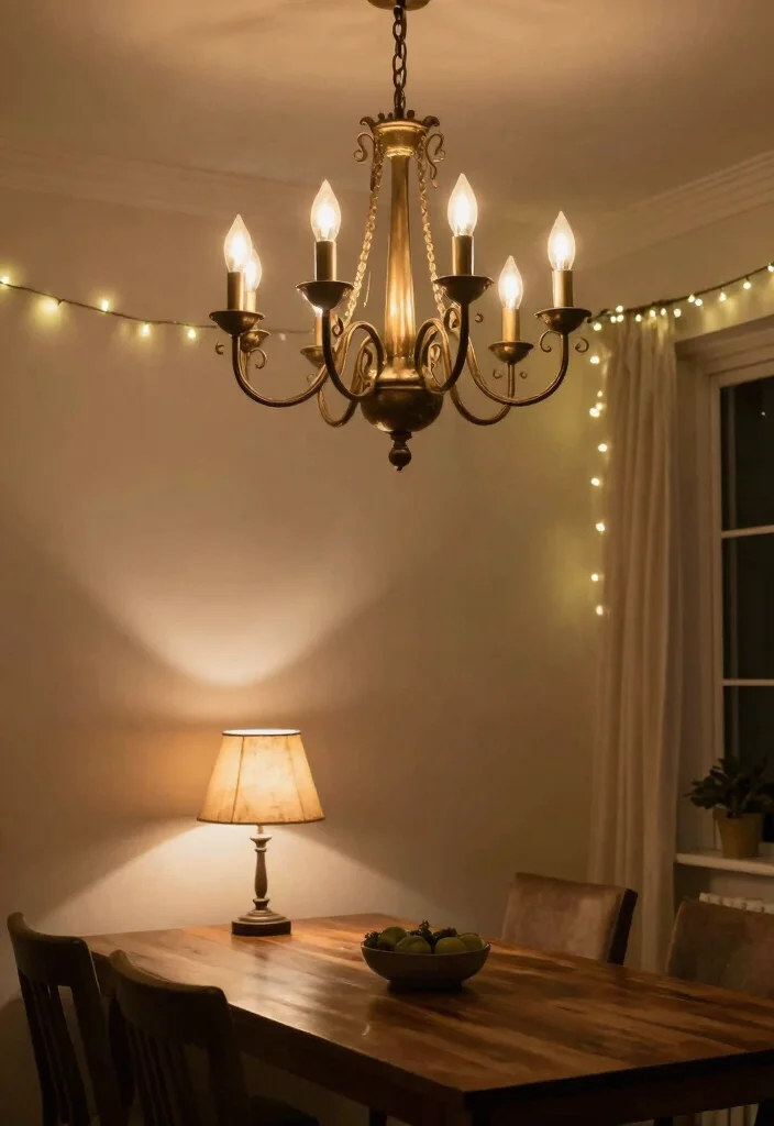 12 Moody Dining Room Ideas with Deep Cozy Tones 2. Warm Lighting Fixtures 0