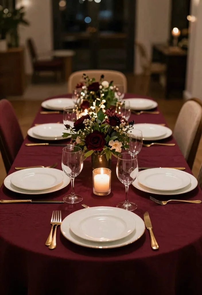 12 Moody Dining Room Ideas with Deep Cozy Tones 3. Stylish Table Settings 0